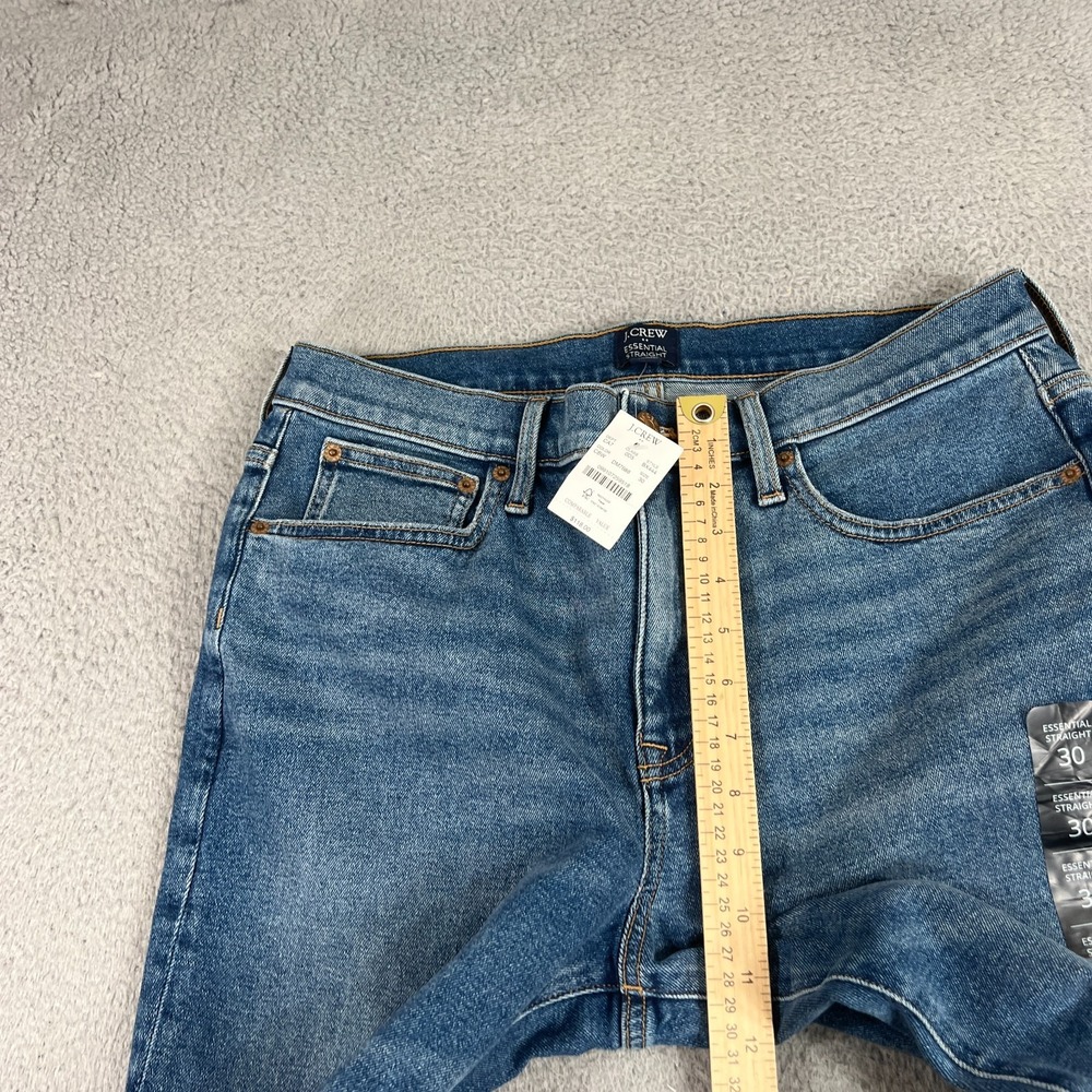 J.Crew Essential Straight Leg Womens Medium Wash Raw Hem Jeans 30 - Picture 6 of 12